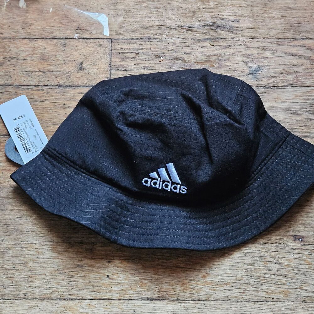 This is an adidas Women's Essentials Plus Bucket Hat in Black/White (MSRP $28.00